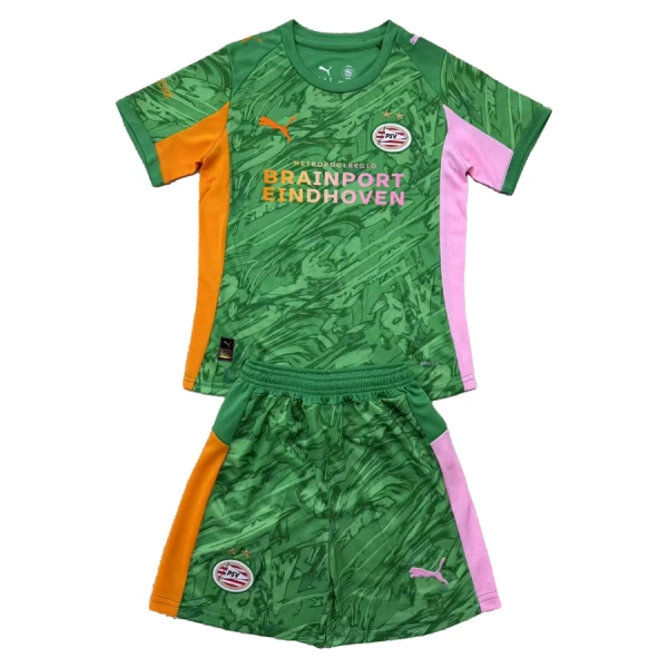 Conjunto Portero PSV Eindhoven Niño 25/26 Verde Conjunto Portero PSV Eindhoven Niño 25/26 Verde