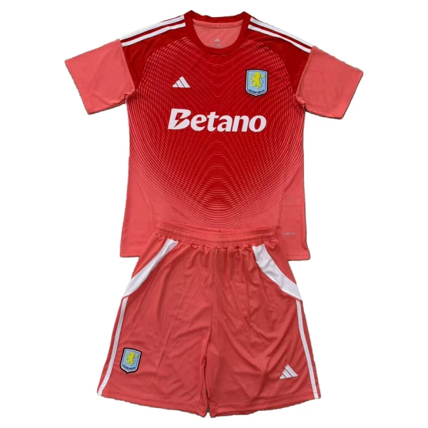 Conjunto Portero Aston Villa Niño 25/26 Roja