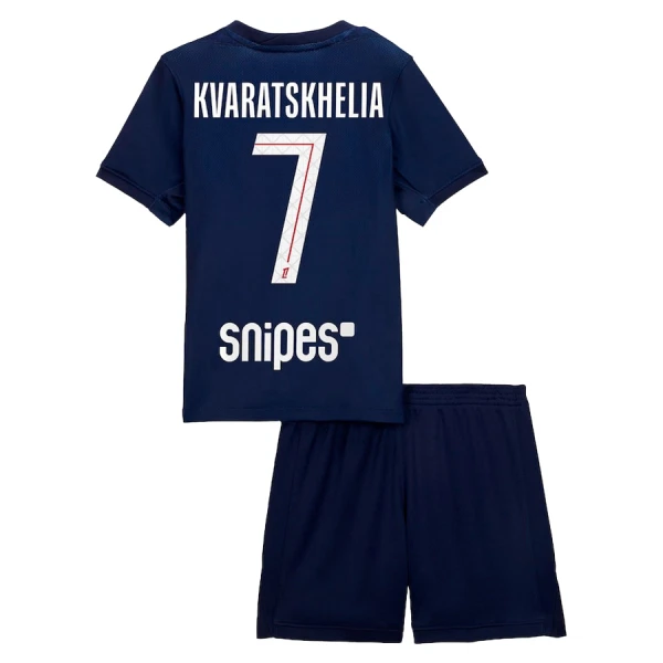 Conjunto Paris Saint-Germain Kvaratskhelia 7 Niño Primera 25/26