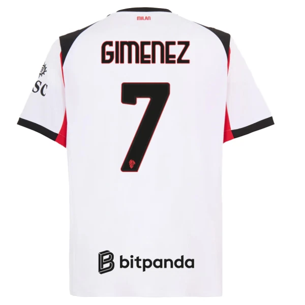 Camiseta AC Milan Gimenez 7 Hombre Segunda 25/26 Camiseta AC Milan Gimenez 7 Hombre Segunda 25/26