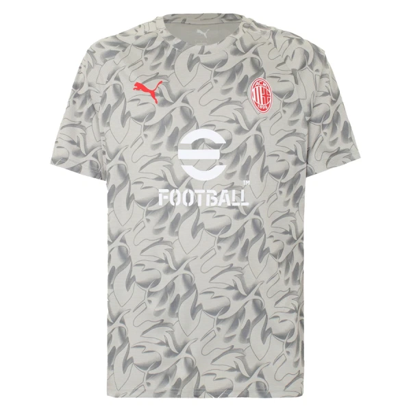 Camiseta AC Milan Pre-Match Hombre 25/26 Gris Camiseta AC Milan Pre-Match Hombre 25/26 Gris