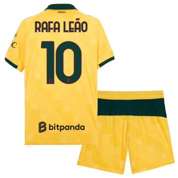 Conjunto AC Milan Rafael Leao 10 Niño Tercera 25/26 Conjunto AC Milan Rafael Leao 10 Niño Tercera 25/26