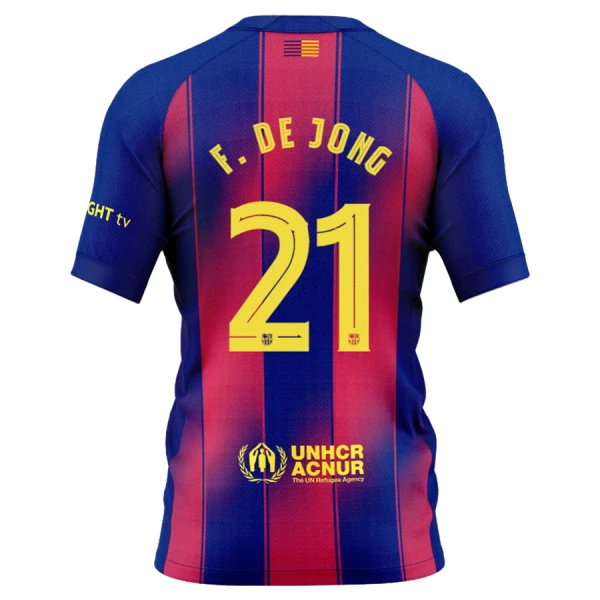 Camiseta FC Barcelona Frenkie de Jong 21 Hombre Primera 25/26 Camiseta FC Barcelona Frenkie de Jong 21 Hombre Primera 25/26