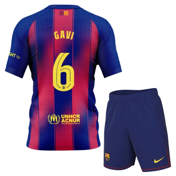 Conjunto FC Barcelona Gavi 6 Niño Primera 25/26