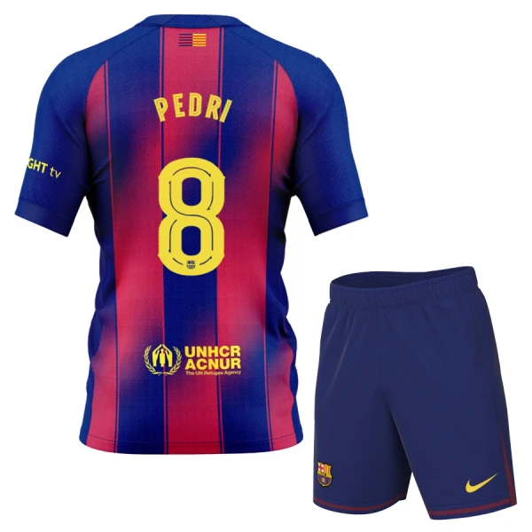 Conjunto FC Barcelona Pedri 8 Niño Primera 25/26 Conjunto FC Barcelona Pedri 8 Niño Primera 25/26