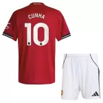 Conjunto Manchester United Cunha 10 Niño Primera 25/26