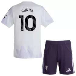 Conjunto Manchester United Cunha 10 Niño Segunda 25/26 Conjunto Manchester United Cunha 10 Niño Segunda 25/26
