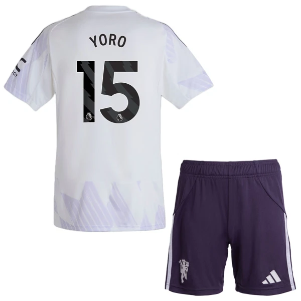 Conjunto Manchester United Yoro 15 Niño Segunda 25/26 Conjunto Manchester United Yoro 15 Niño Segunda 25/26