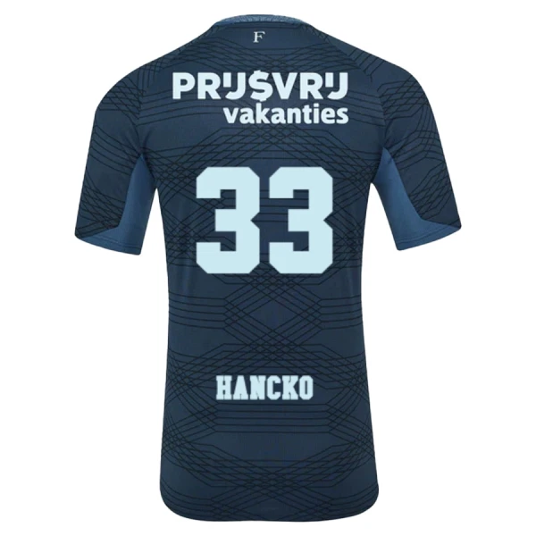 Camiseta Feyenoord Rotterdam Hancko 33 Hombre Segunda 25/26 Camiseta Feyenoord Rotterdam Hancko 33 Hombre Segunda 25/26