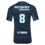 Camiseta Feyenoord Rotterdam Q. Timber 8 Hombre Segunda 25/26
