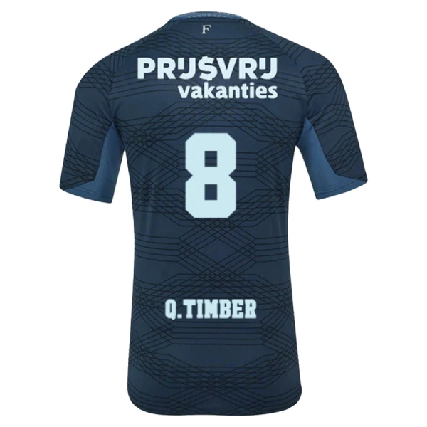 Camiseta Feyenoord Rotterdam Q. Timber 8 Hombre Segunda 25/26 Camiseta Feyenoord Rotterdam Q. Timber 8 Hombre Segunda 25/26