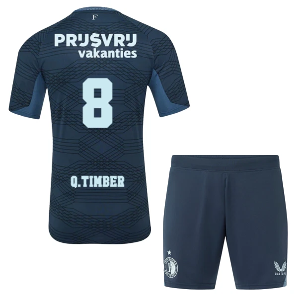 Conjunto Feyenoord Rotterdam Q. Timber 8 Niño Segunda 25/26