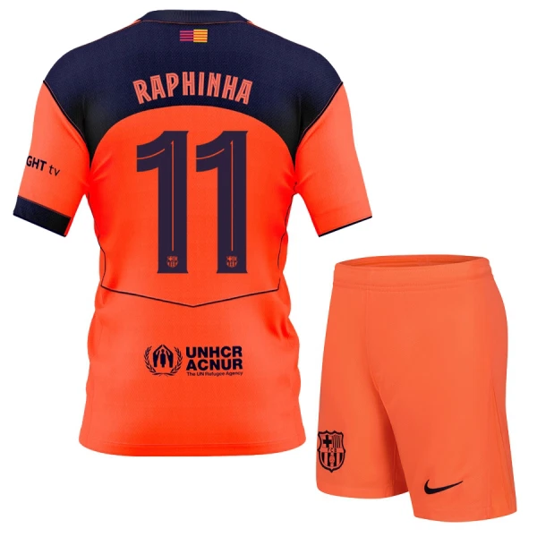 Conjunto FC Barcelona Raphinha 11 Niño Tercera 25/26 Conjunto FC Barcelona Raphinha 11 Niño Tercera 25/26