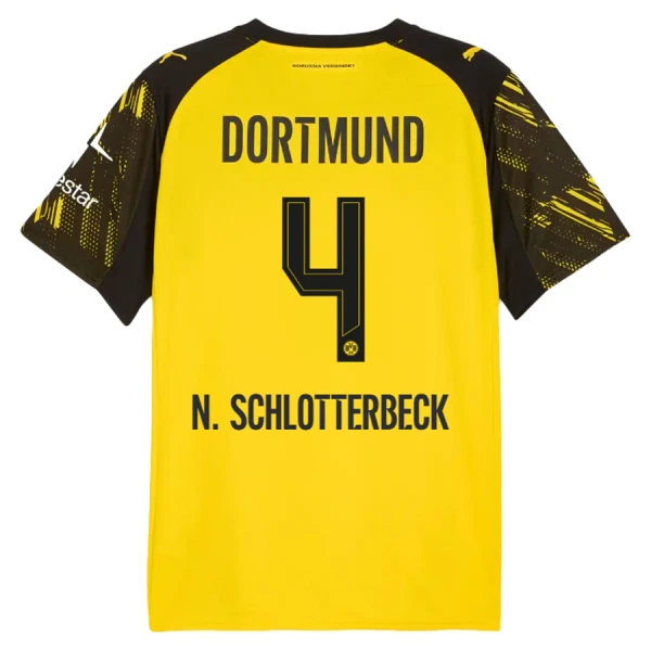 Camiseta Borussia Dortmund N. Schlotterbeck 4 Hombre Primera 25/26 Camiseta Borussia Dortmund N. Schlotterbeck 4 Hombre Primera 25/26