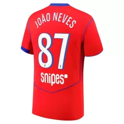 Camiseta Paris Saint-Germain Joao Neves 87 Hombre Tercera 25/26 Camiseta Paris Saint-Germain Joao Neves 87 Hombre Tercera 25/26
