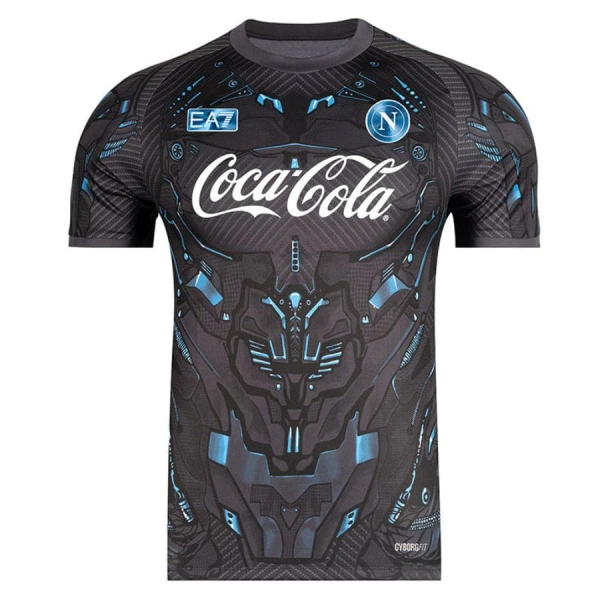 Camiseta SSC Napoli Pre-Match Hombre 25/26 Negra Camiseta SSC Napoli Pre-Match Hombre 25/26 Negra