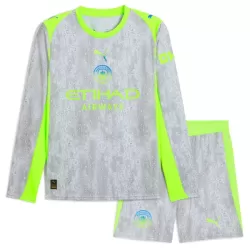 Conjunto Manga Larga Manchester City Niño Tercera 25/26