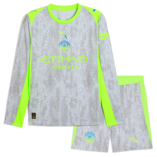 Conjunto Manga Larga Manchester City Niño Tercera 25/26 Conjunto Manga Larga Manchester City Niño Tercera 25/26