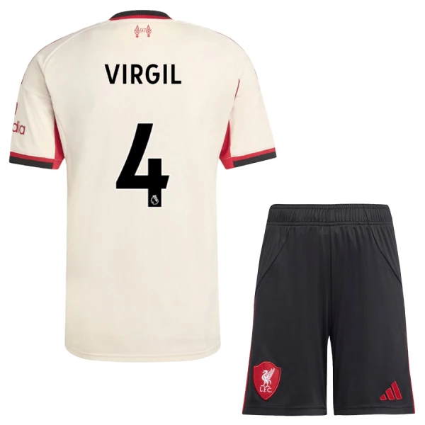 Conjunto Liverpool Virgil 4 Niño Segunda 25/26 Conjunto Liverpool Virgil 4 Niño Segunda 25/26
