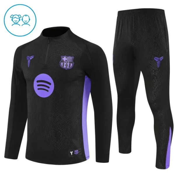 FC Barcelona Sudadera De Entrenamiento Niño Cremallera Cuarto 25/26 Negra