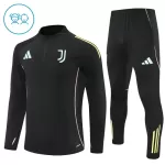 Juventus Sudadera De Entrenamiento Niño Cremallera Cuarto 25/26 Negra