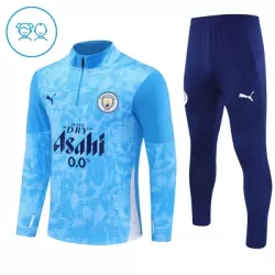 Manchester City Sudadera De Entrenamiento Niño Cremallera Cuarto 25/26 Azul