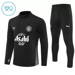 Manchester City Sudadera De Entrenamiento Niño Cremallera Cuarto 25/26 Negra