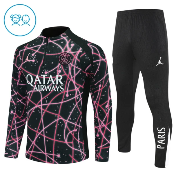 Paris Saint-Germain Sudadera De Entrenamiento Niño Cremallera Cuarto 25/26 Negra