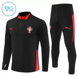 Portugal Sudadera De Entrenamiento Niño Cremallera Cuarto 25/26 Negra