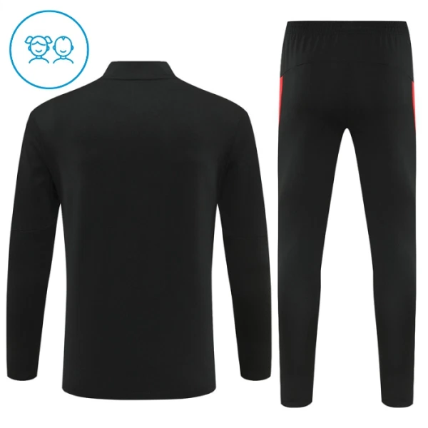 Portugal Sudadera De Entrenamiento Niño Cremallera Cuarto 25/26 Negra