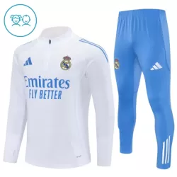 Real Madrid Sudadera De Entrenamiento Niño Cremallera Cuarto 25/26 Blanca Real Madrid Sudadera De Entrenamiento Niño Cremallera Cuarto 25/26 Blanca