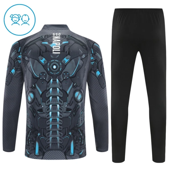 SSC Napoli Sudadera De Entrenamiento Niño Cremallera Cuarto 25/26 Negra