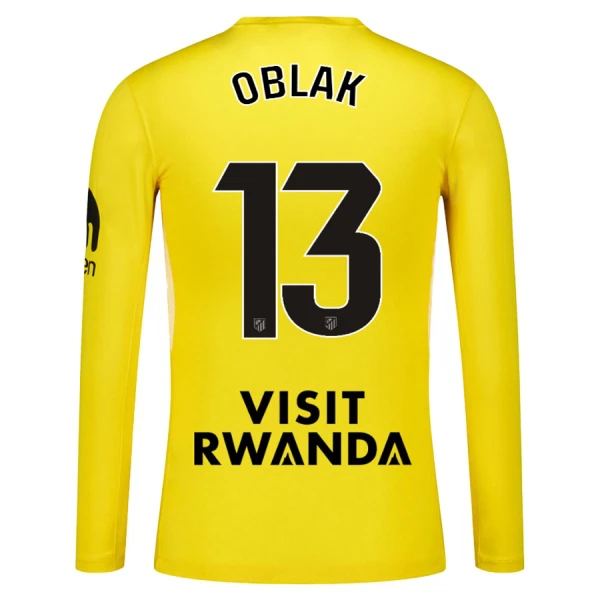 Camiseta Portero Atlético Madrid Oblak 13 Hombre 25/26 Amarilla Manga Larga
