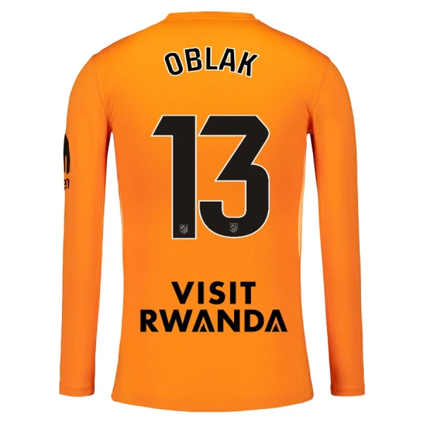Camiseta Portero Atlético Madrid Oblak 13 Hombre 25/26 Naranja Manga Larga