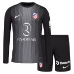 Conjunto Portero Atlético Madrid Niño 25/26 Negra Manga Larga