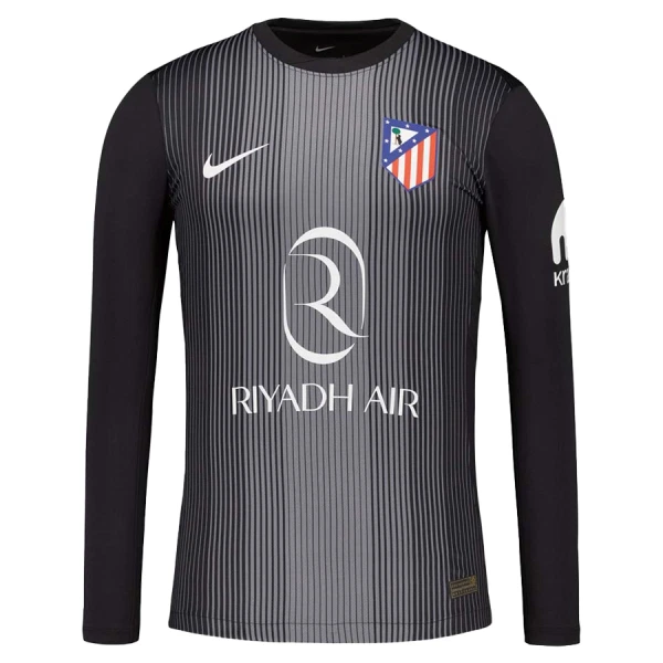 Conjunto Portero Atlético Madrid Niño 25/26 Negra Manga Larga