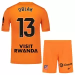 Conjunto Portero Atlético Madrid Oblak 13 Niño 25/26 Naranja