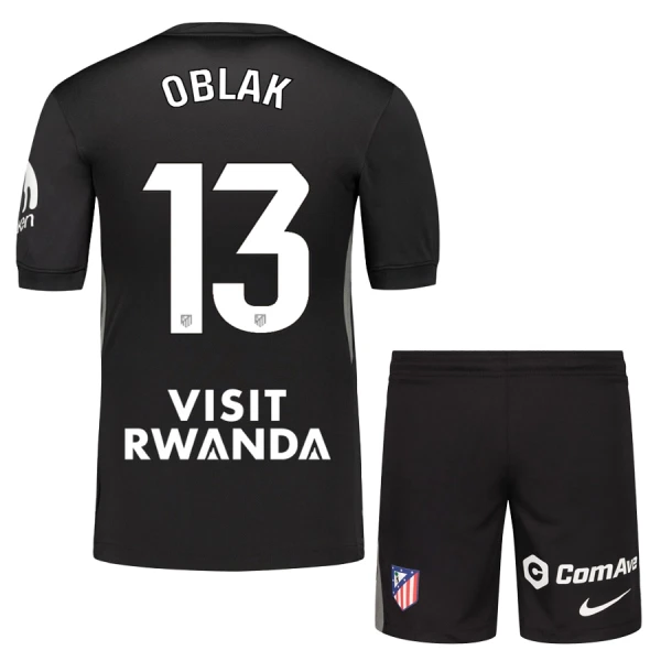 Conjunto Portero Atlético Madrid Oblak 13 Niño 25/26 Negra