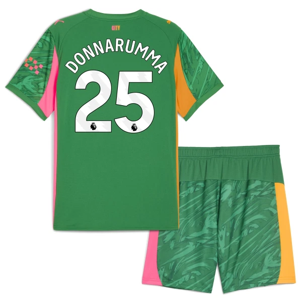 Conjunto Portero Manchester City Gianluigi Donnarumma 25 Niño 25/26 Verde