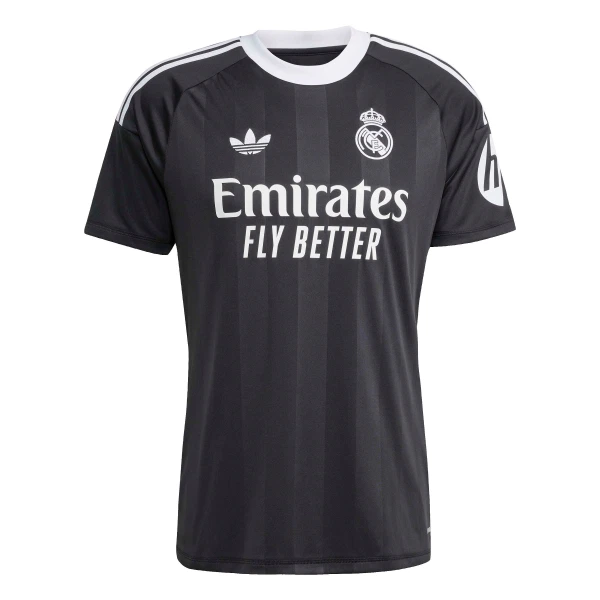 Conjunto Portero Real Madrid Courtois 1 Niño 25/26 Negra