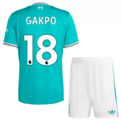 Conjunto Liverpool Gakpo 18 Niño Tercera 25/26 Conjunto Liverpool Gakpo 18 Niño Tercera 25/26