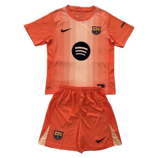 Conjunto Portero FC Barcelona Niño 25/26 Naranja
