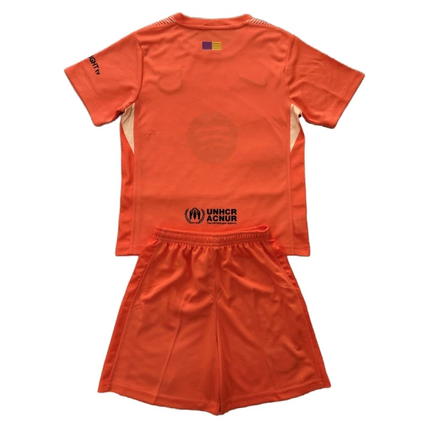 Conjunto Portero FC Barcelona Niño 25/26 Naranja