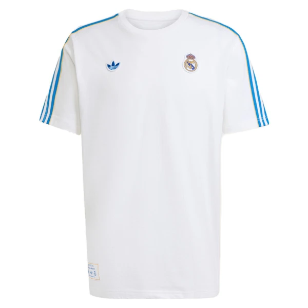 Camiseta Real Madrid Terrace Icons Hombre 25/26 Blanca Camiseta Real Madrid Terrace Icons Hombre 25/26 Blanca