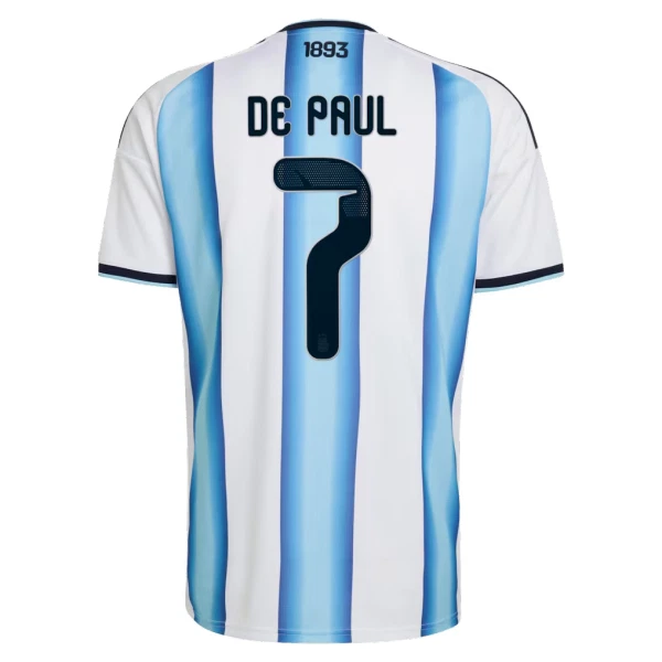 Camiseta Argentina De Paul 7 Hombre Primera Mundial 2026