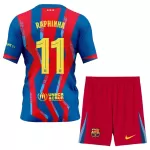 Conjunto FC Barcelona Raphinha 11 Cuarta Niño 25/26