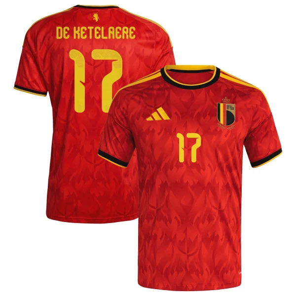 Camiseta Bélgica De Ketelaere 17 Hombre Primera Mundial 2026