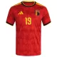 Camiseta Bélgica Openda 19 Hombre Primera Mundial 2026