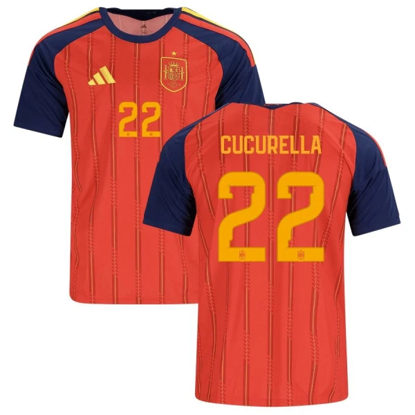 Camiseta España Cucurella 22 Hombre Primera Mundial 2026