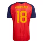 Camiseta España ZUBIMENDI 18 Hombre Primera Mundial 2026